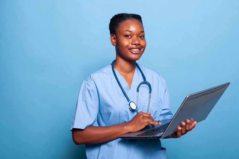 Nurse smiling at the camera